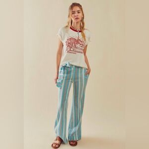 Free People Sungaze Tie Pants in Horizon Blue